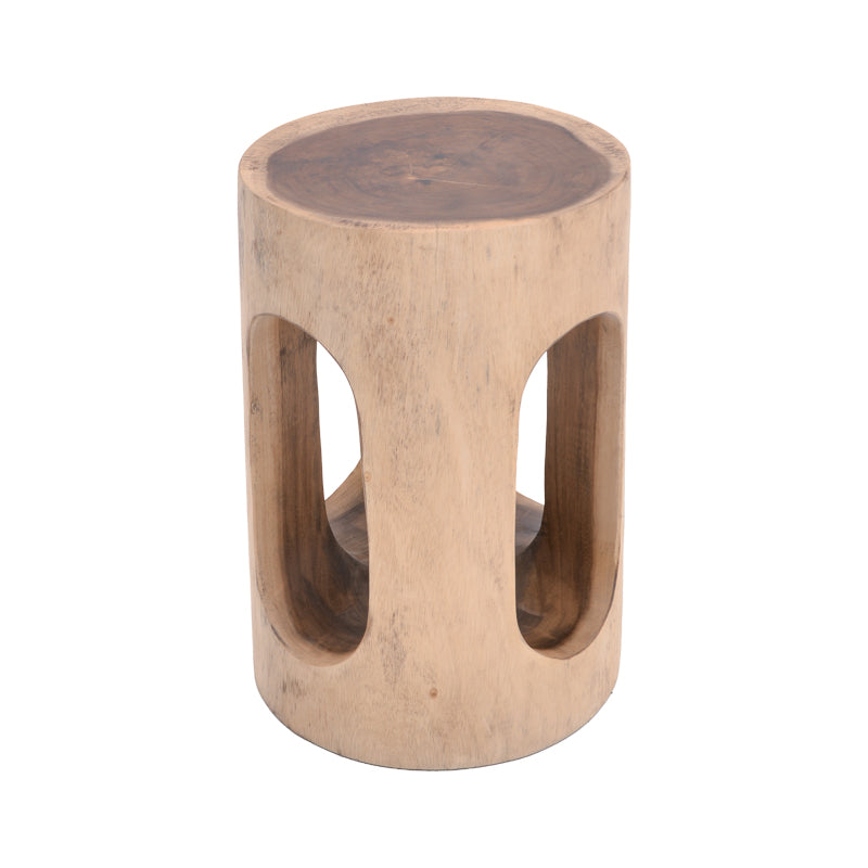 Ramont Inart natural solid suar wood stool 30x30x45cm