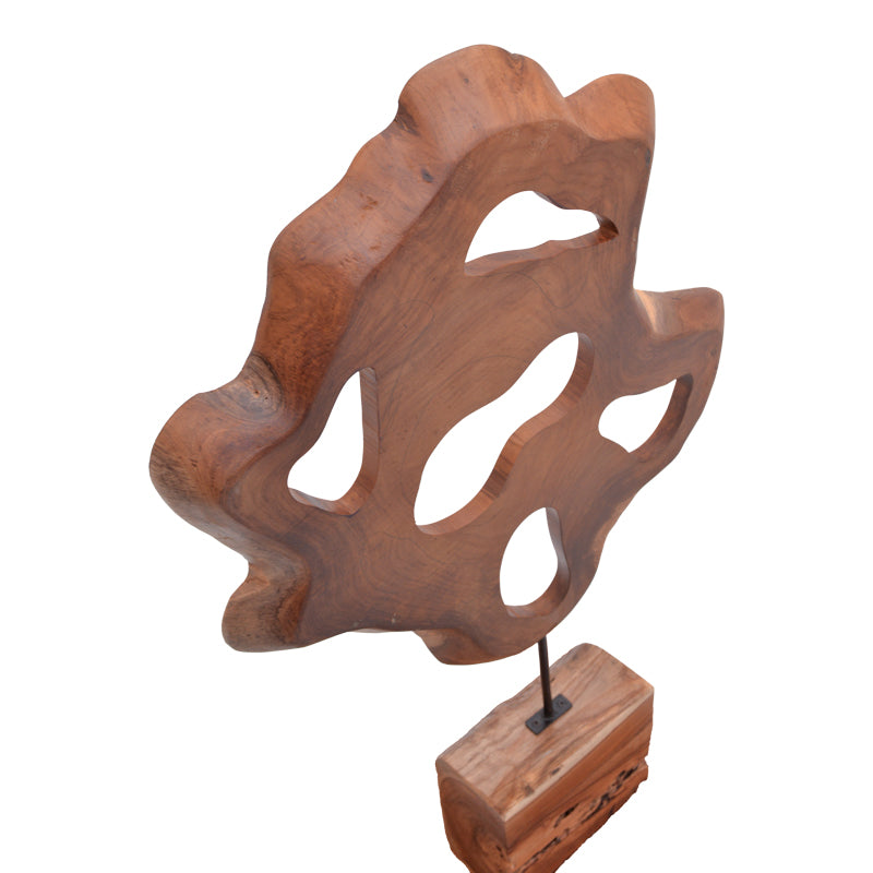 Table decoration Strab Inart natural wood teak-metal 55x10x80cm