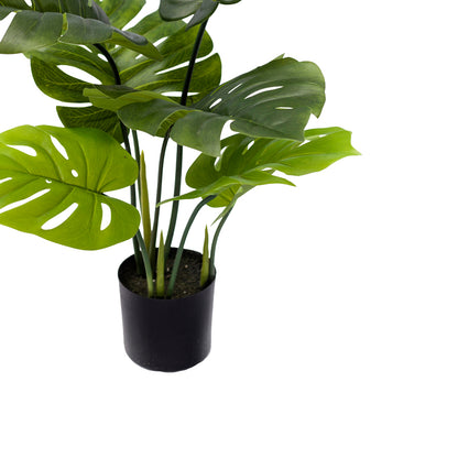 Monstera decorative plant in pot Inart green pp H70cm