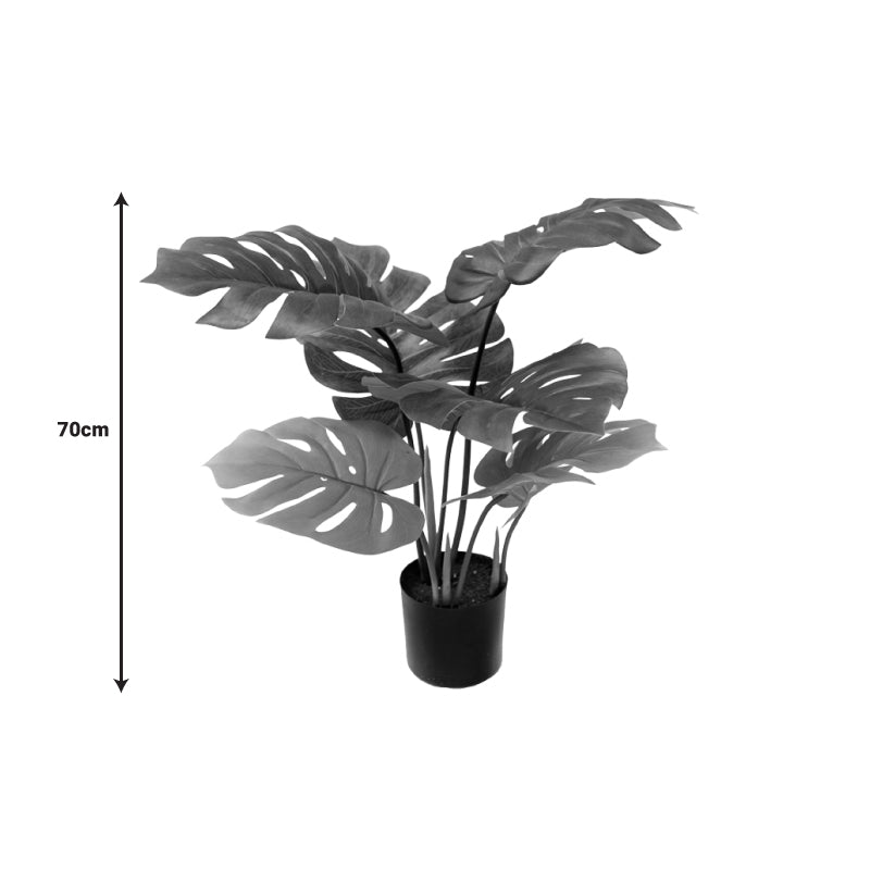 Monstera decorative plant in pot Inart green pp H70cm