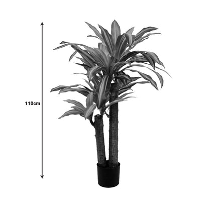 Decorative plant Dracaena in a pot Inart green pp H110cm