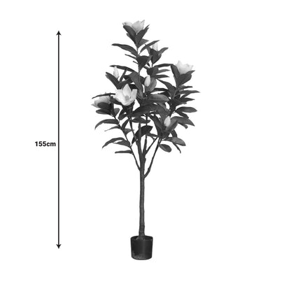 Decorative plant Mangola I in a pot Inart white pp H155cm