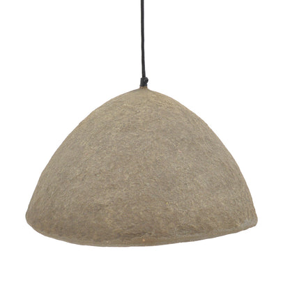 Ceiling light Litho Inart grey press papier-iron 42x39x123.5cm