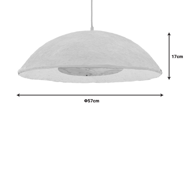 Ceiling light Markiz Inart white press papier-iron D57x118cm