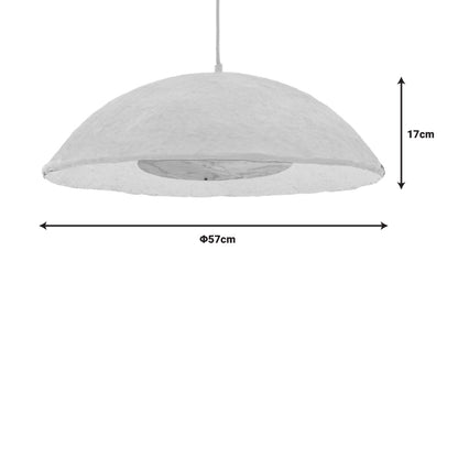 Ceiling light Markiz Inart white press papier-iron D57x118cm