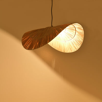 Ceiling light Agli Inart brown press papier-iron 70x48x127cm