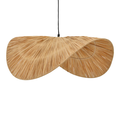 Ceiling light Agli Inart brown press papier-iron 70x48x127cm