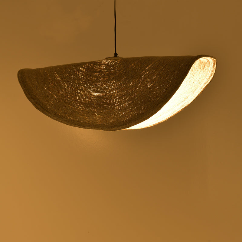 Ceiling light Fonlo Inart natural seagrass-iron D90x129cm