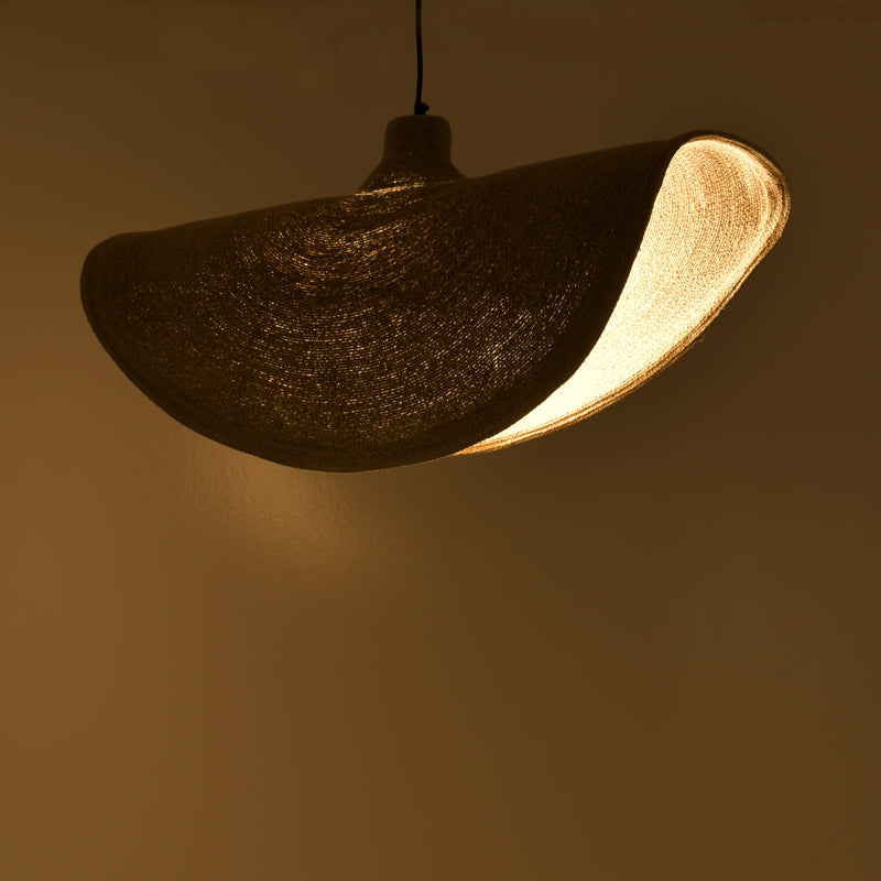 Ceiling light Wholy Inart natural seagrass-iron D90x139cm