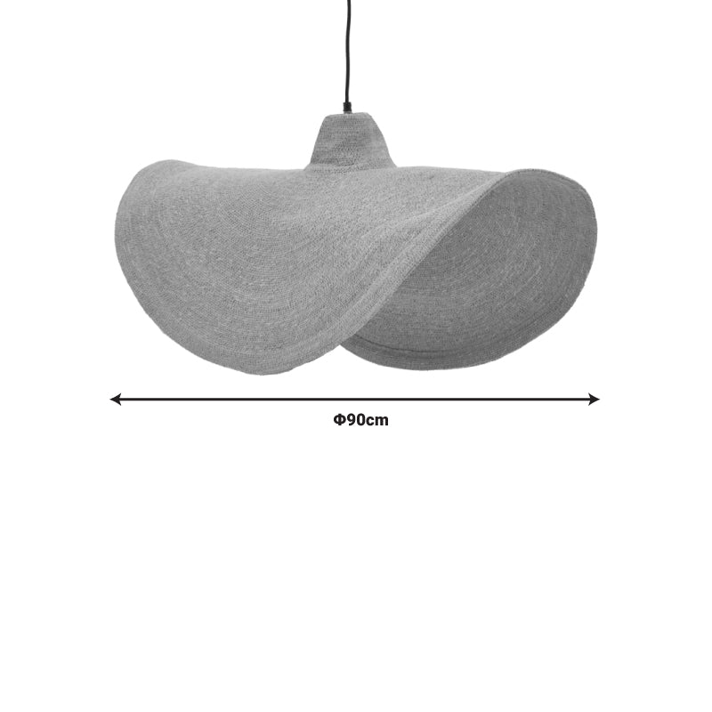 Ceiling light Wholy Inart natural seagrass-iron D90x139cm