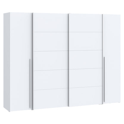 Wardrobe Verzo 4 doors white melamine 270.5x61.5x210.5cm