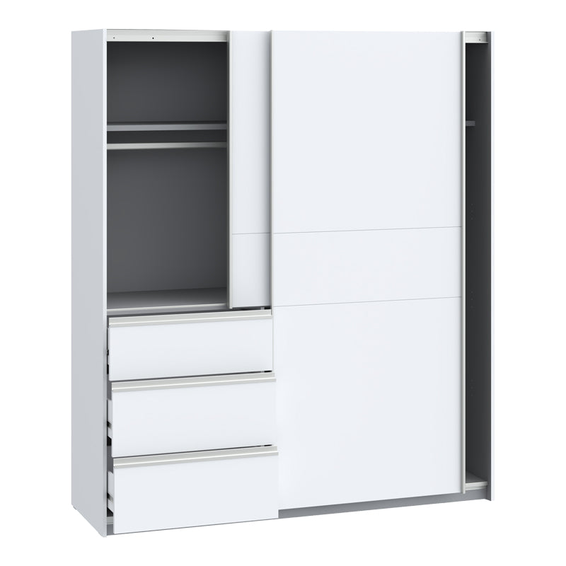 2-door ardrobe Gotion pakoworld white melamine 200x61x200.5cm