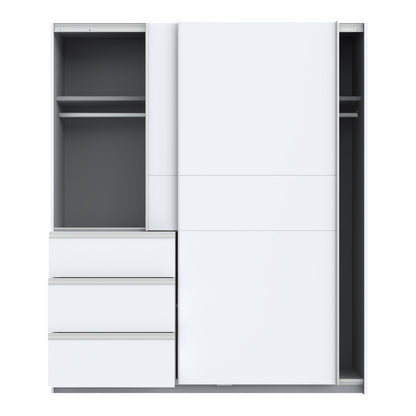 2-door ardrobe Gotion pakoworld white melamine 170.5x61x200,5cm