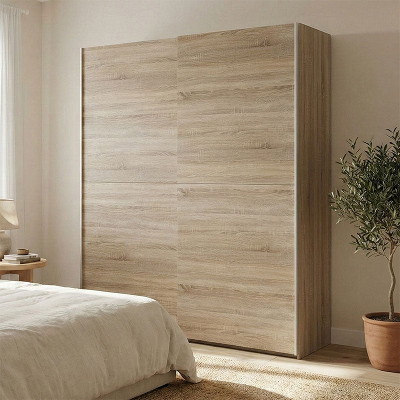 Wardrobe Noez 2 doors with shelves sonoma melamine 170.5x61x190.5cm