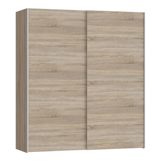 Wardrobe Noez 2 doors with shelves sonoma melamine 170.5x61x190.5cm