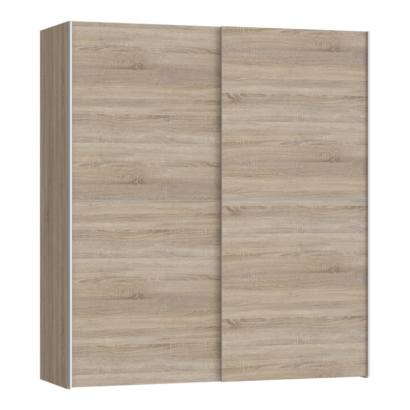 Wardrobe Noez pakoworld 2 doors with shelves sonoma melamine 170.5x61x190.5cm