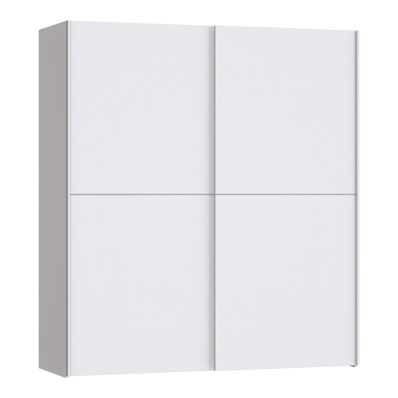 Wardrobe Noez pakoworld 2 doors with shelves white melamine 170.5x61x190.5cm