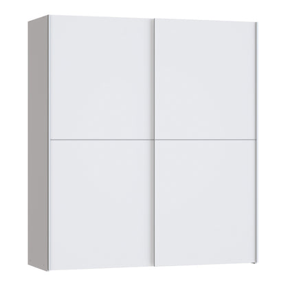 Wardrobe Noez pakoworld 2 doors with shelves white melamine 170.5x61x190.5cm