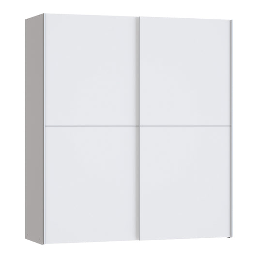 Wardrobe Noez pakoworld 2 doors with shelves white melamine 170.5x61x190.5cm