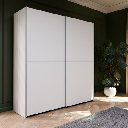 Wardrobe Noez I 2 doors with shelves in white color 170.5x61x190.5cm