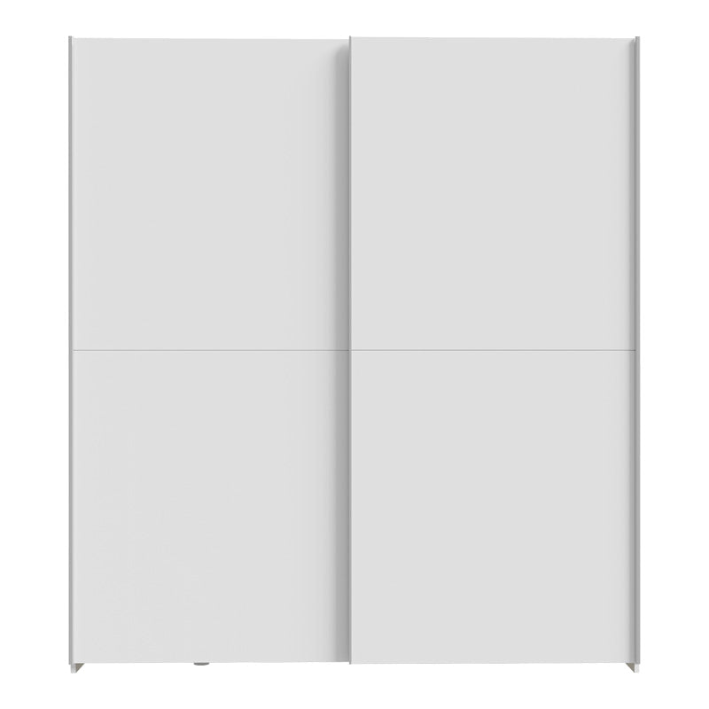 Wardrobe Noez I 2 doors with shelves in white color 170.5x61x190.5cm