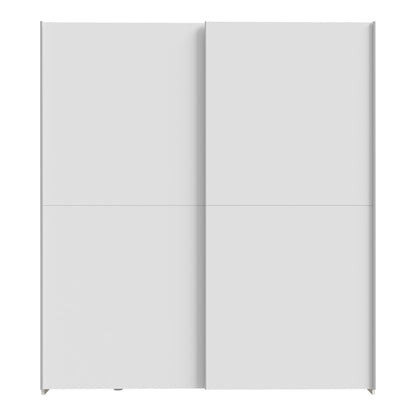 Wardrobe Noez I 2 doors with shelves in white color 170.5x61x190.5cm