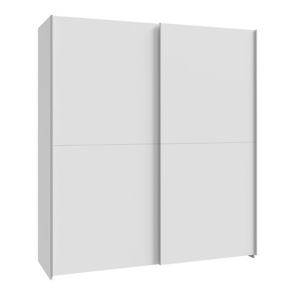 Wardrobe Noez I 2 doors with shelves in white color 170.5x61x190.5cm