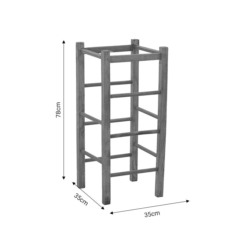 Coffee shop stool without width Bodier pakoworld unpainted wood 35x35x78cm