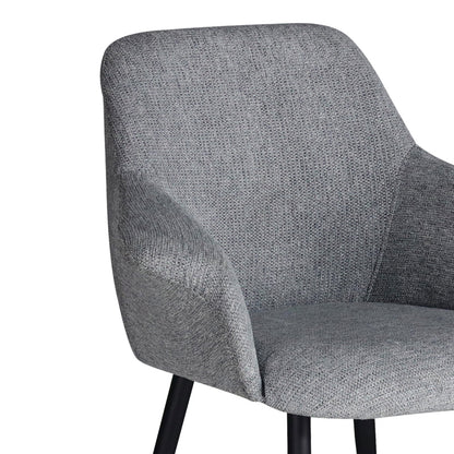 Armchair Parsow pakoworld light grey fabric-black metal leg 77x63x85cm