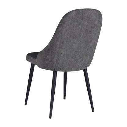 Remis pakoworld chair dark gray fabric-leg black metal 49x61x91cm