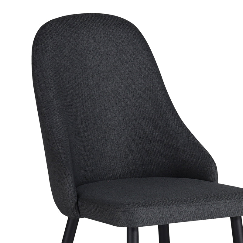 Chair Remis pakoworld anthracite fabric-black metal leg 49x61x91cm