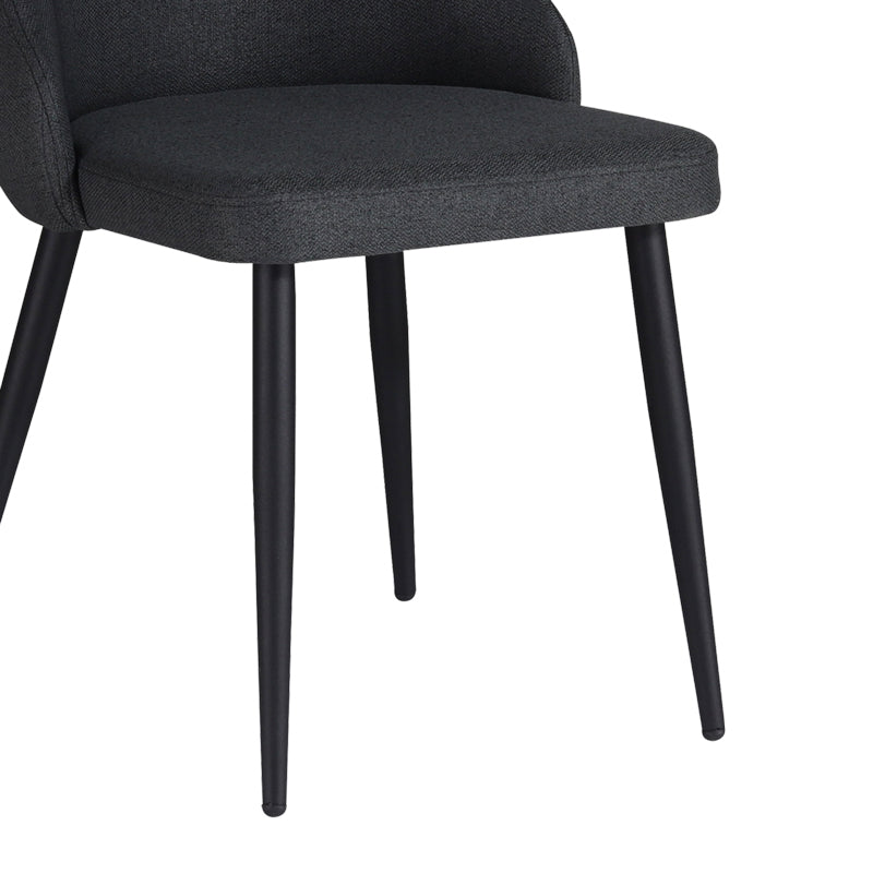 Chair Remis pakoworld anthracite fabric-black metal leg 49x61x91cm