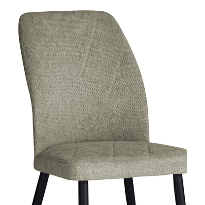 Chair Vika pakoworld grey fabric-black metal leg 48x58x90cm