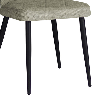 Chair Vika pakoworld grey fabric-black metal leg 48x58x90cm