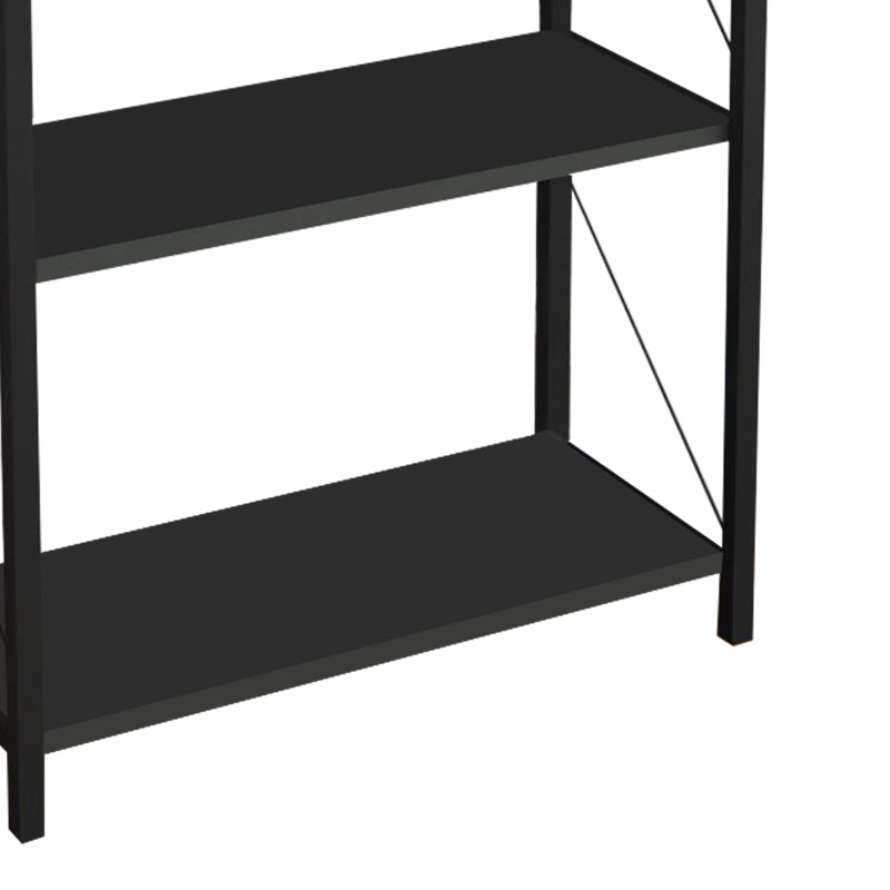 Bookcase Draizy pakoworld anthracite melamine-black metal 60x30x150cm