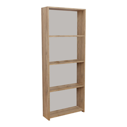 Bookcase Fren pakoworld oak-white melamine 60x19.5x170cm