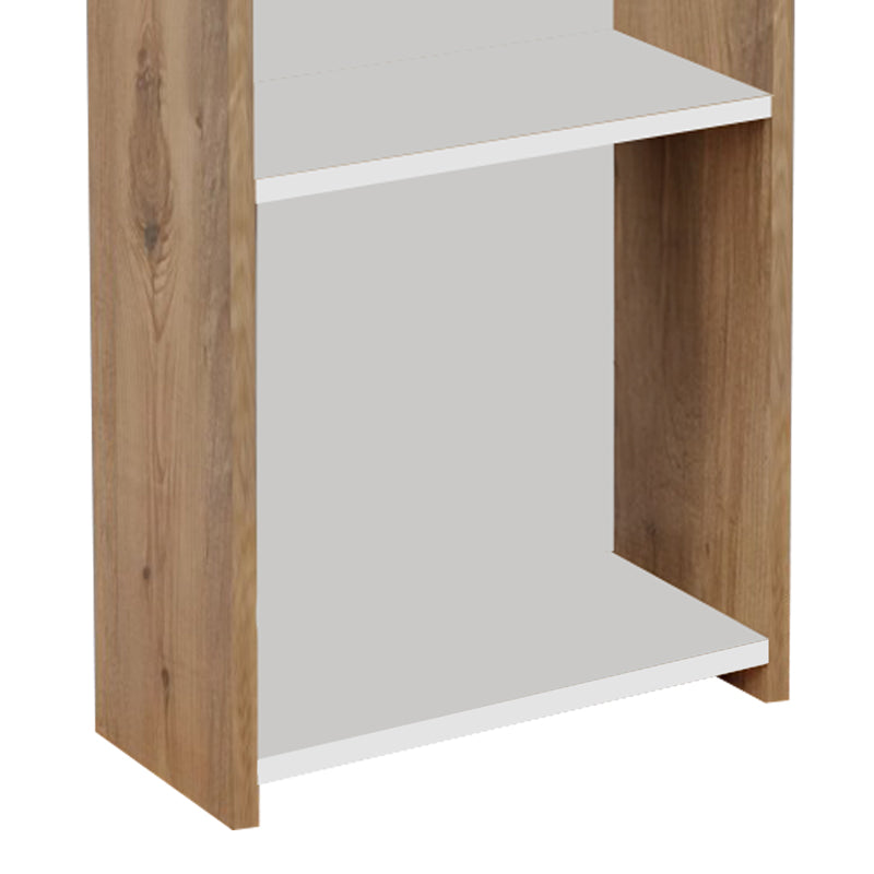 Bookcase Courtnai pakoworld oak-white melamine 40x19.5x170cm