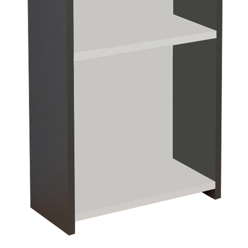 Bookcase Courtnai pakoworld anthracite-white melamine 40x19.5x170cm