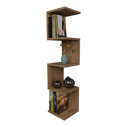 Wall shelf Zigzag pakoworld oak melamine 25x25x109cm