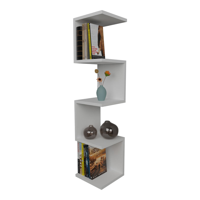 Wall shelf Zigzag white melamine 25x25x109cm