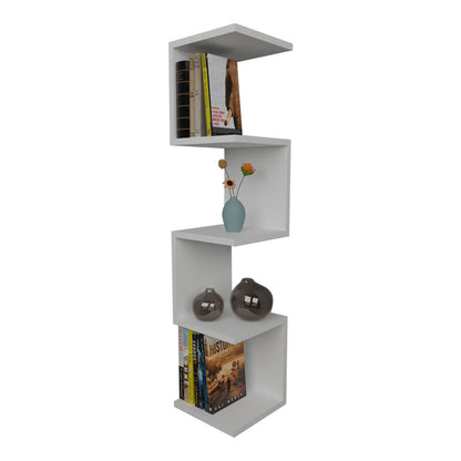 Wall shelf Zigzag white melamine 25x25x109cm