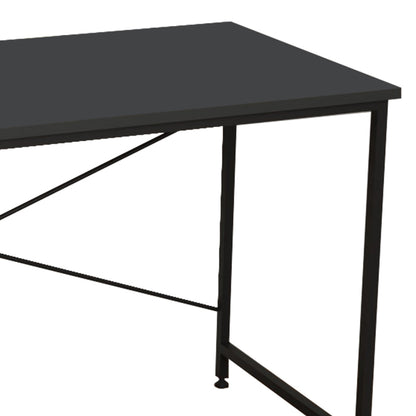 Office desk Karvem pakoworld anthracite melamine-black metal 120x60x73cm