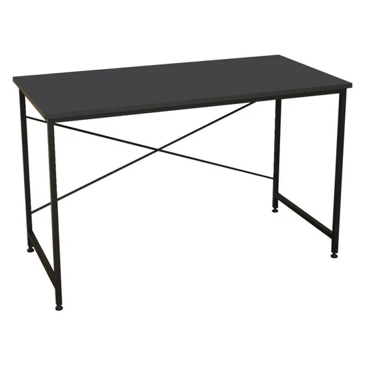 Office desk Karvem pakoworld oak melamine-black metal 120x60x73cm