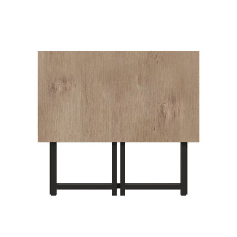 Office desk foldable Thox pakoworld oak melamine-black metal 80x50x72cm