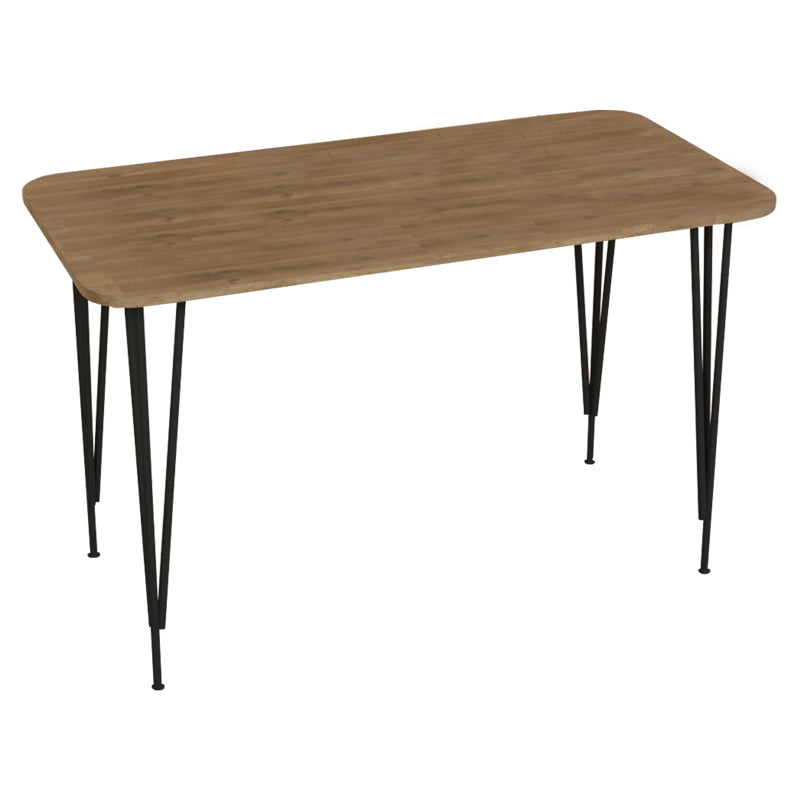 Dinning table Palkon pakoworld oak melamine-black metal 120x60x73cm