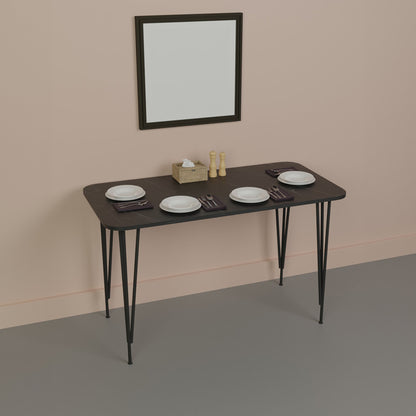 Dinning table Palkon pakoworld black marble melamine-black metal 120x60x73cm