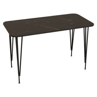 Dinning table Palkon pakoworld black marble melamine-black metal 120x60x73cm