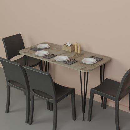 Dinning table Palkon pakoworld grey-black melamine-black metal 120x60x73cm