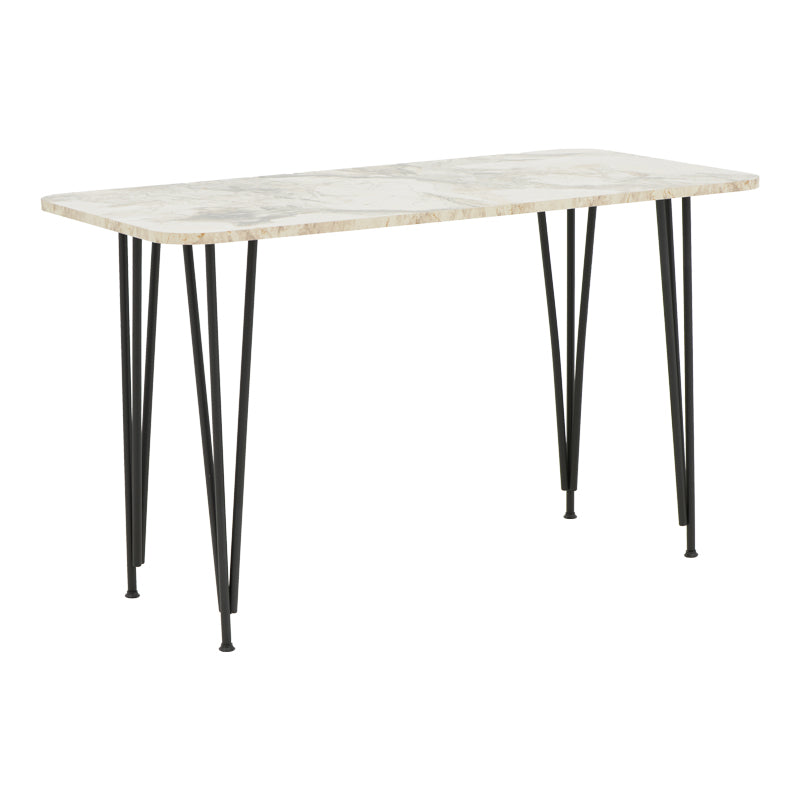 Dinning table Palkon white melamine-black metal 120x60x73cm