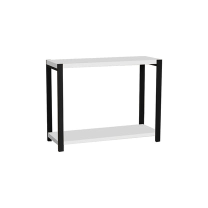 Table shelf Lerf pakoworld white melamine-black metal 45x17x35cm